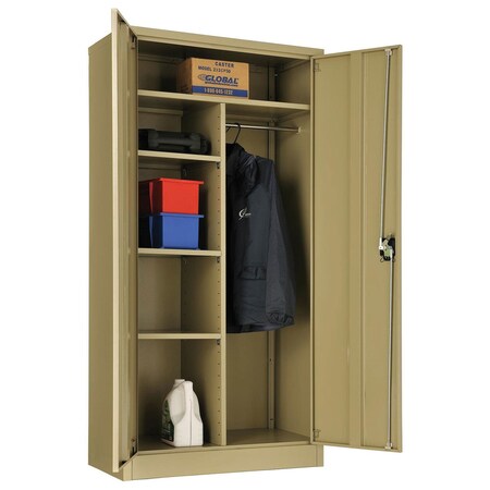 Global Industrial Combo Storage Cabinet, 72 in H, 36 in W, Tan 269878TN